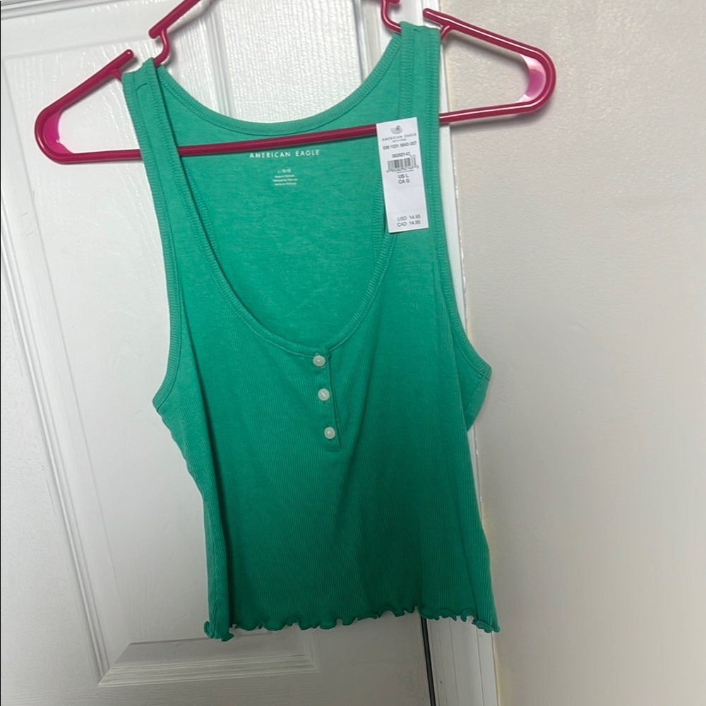 American Eagle Outfitters Green Tank Top